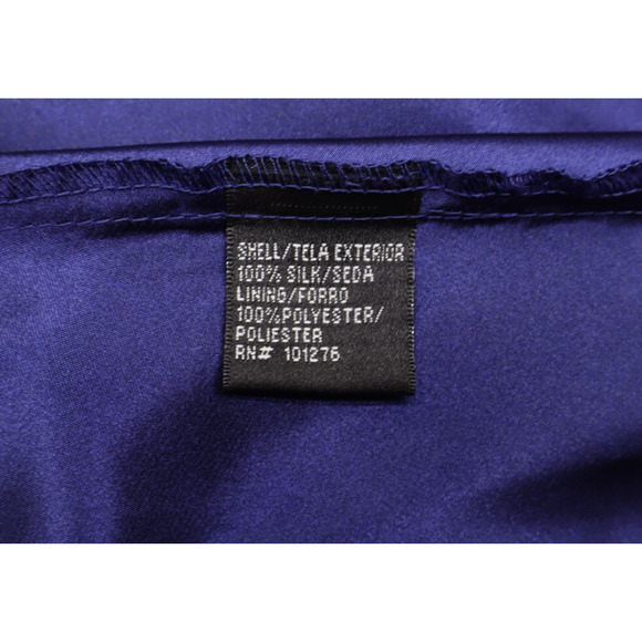 Nicole Miller Women's Sz 14 Silk Blue Handkerchief Dress Asymmetric Midi Fairy - Picture 8 of 10